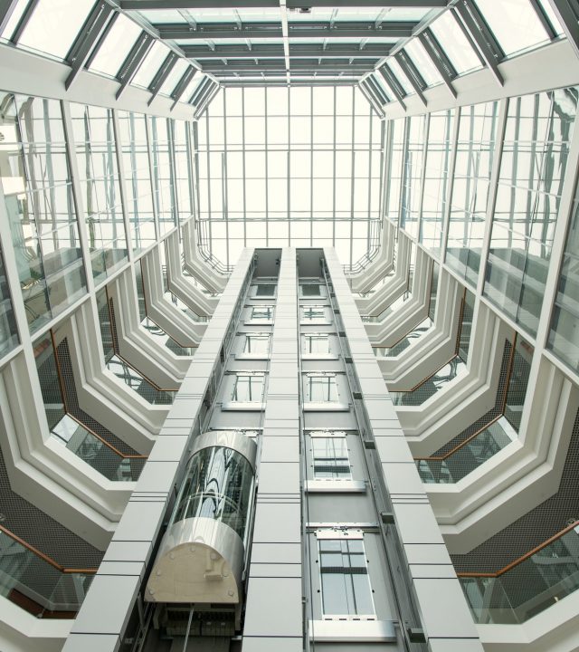 Perspective of office lobby